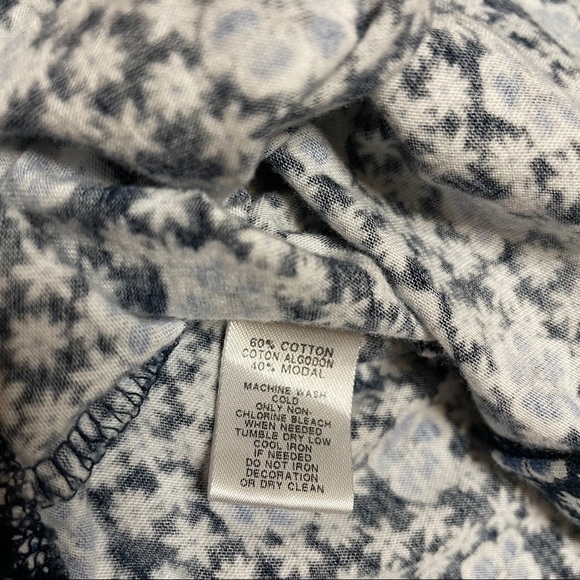 Loft Blue Floral Print Button Down Top - Picture 4 of 4